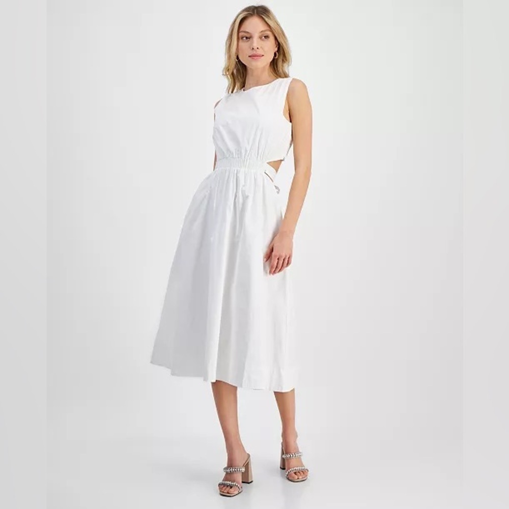 RACHEL Rachel Roy (G2) Women's Mila Scoop-Neck Midi Cutout Dress NWT SIZE 4